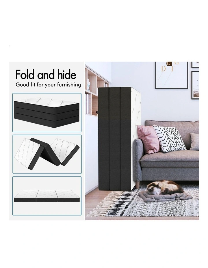 Double Size Folding Mattress in White image 4