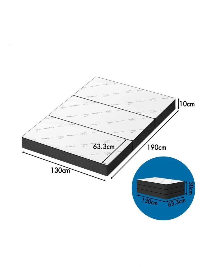 Double Size Folding Mattress in White image 7