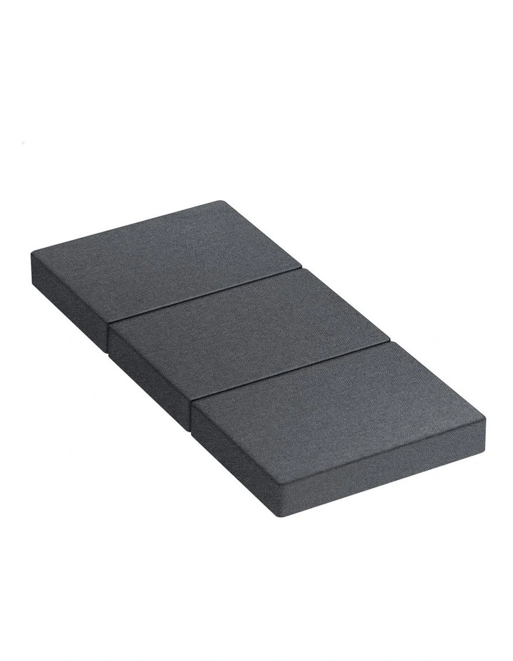 Single Size Folding Mattress in Dark Grey image 1