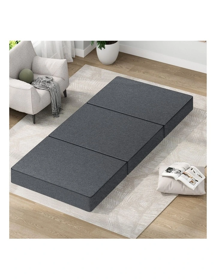 Single Size Folding Mattress in Dark Grey image 2