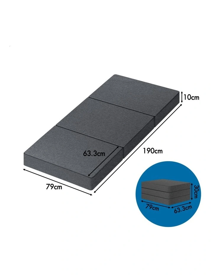 Single Size Folding Mattress in Dark Grey image 7
