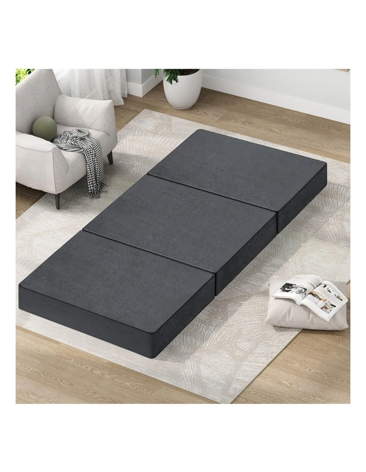 Single Size Folding Mattress in Grey image 2