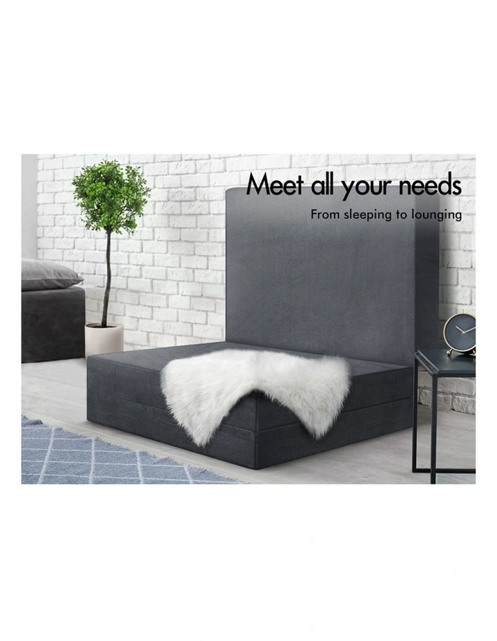 Single Size Folding Mattress in Grey image 3