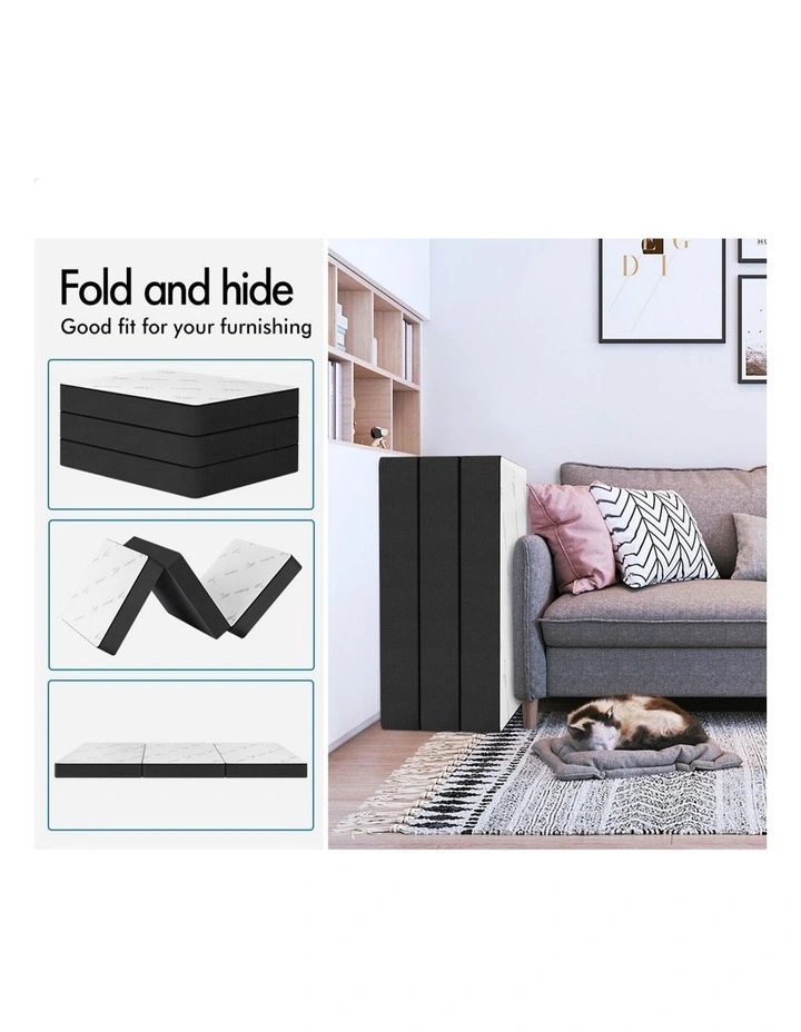 Single Size Folding Mattress in White image 4