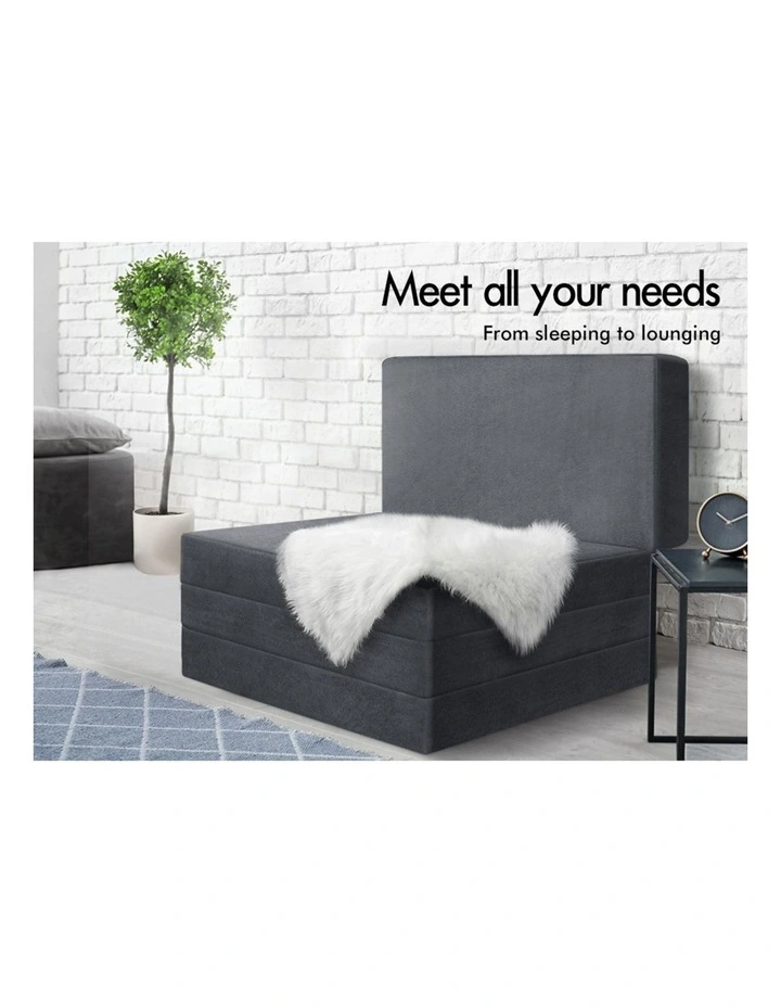 Folding Mattress in Grey image 3
