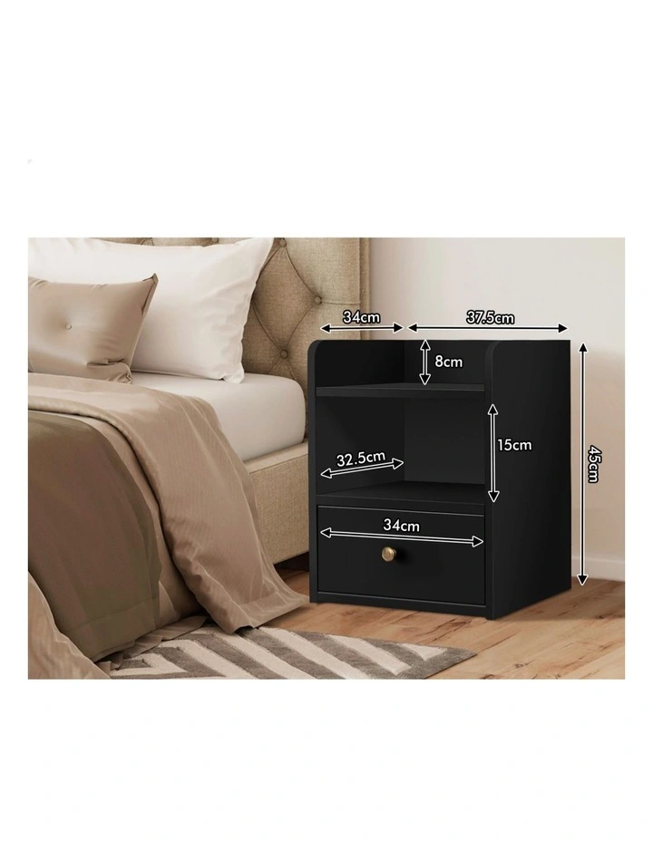 Bedside Table in Black image 6