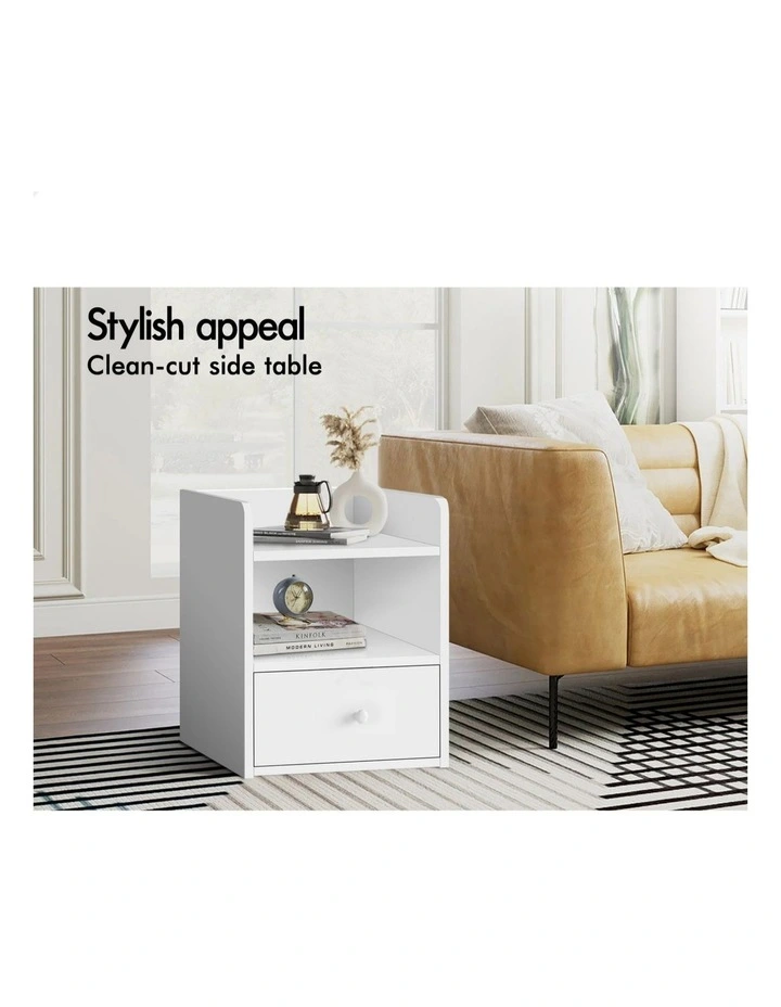Bedside Table in White image 4