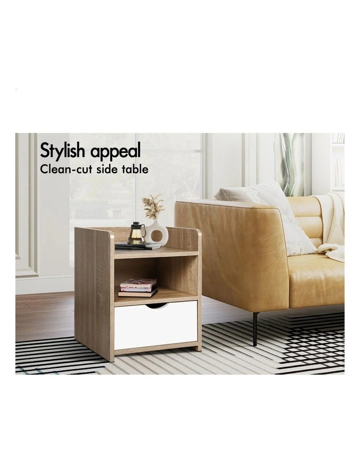 Bedside Table Set Of 2 in Oak image 4