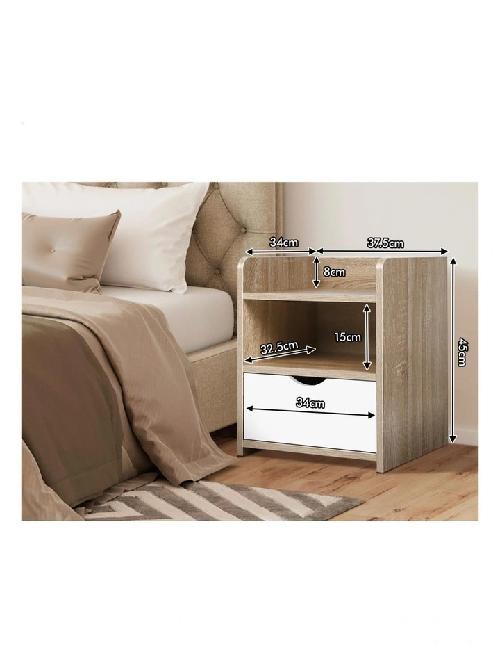 Bedside Table Set Of 2 in Oak image 6