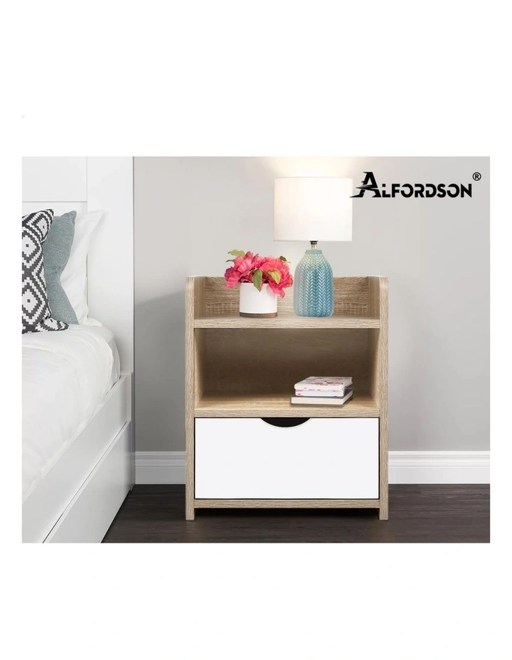 Bedside Table Set Of 2 in Oak image 7