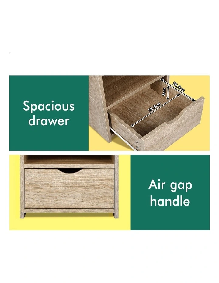 Bedside Table Set Of 2 in Wood image 5