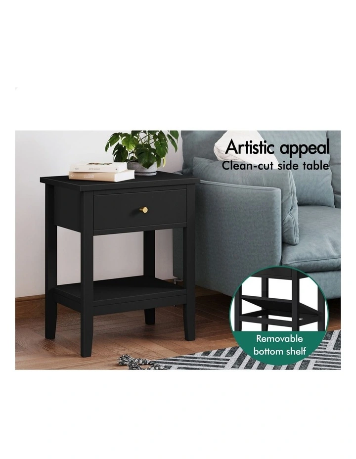 Bedside Table in Black image 4