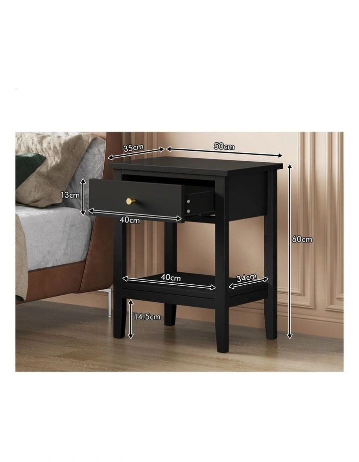 Bedside Table in Black image 5