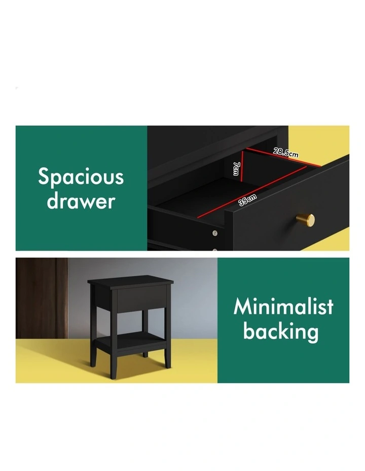 Bedside Table in Black image 6