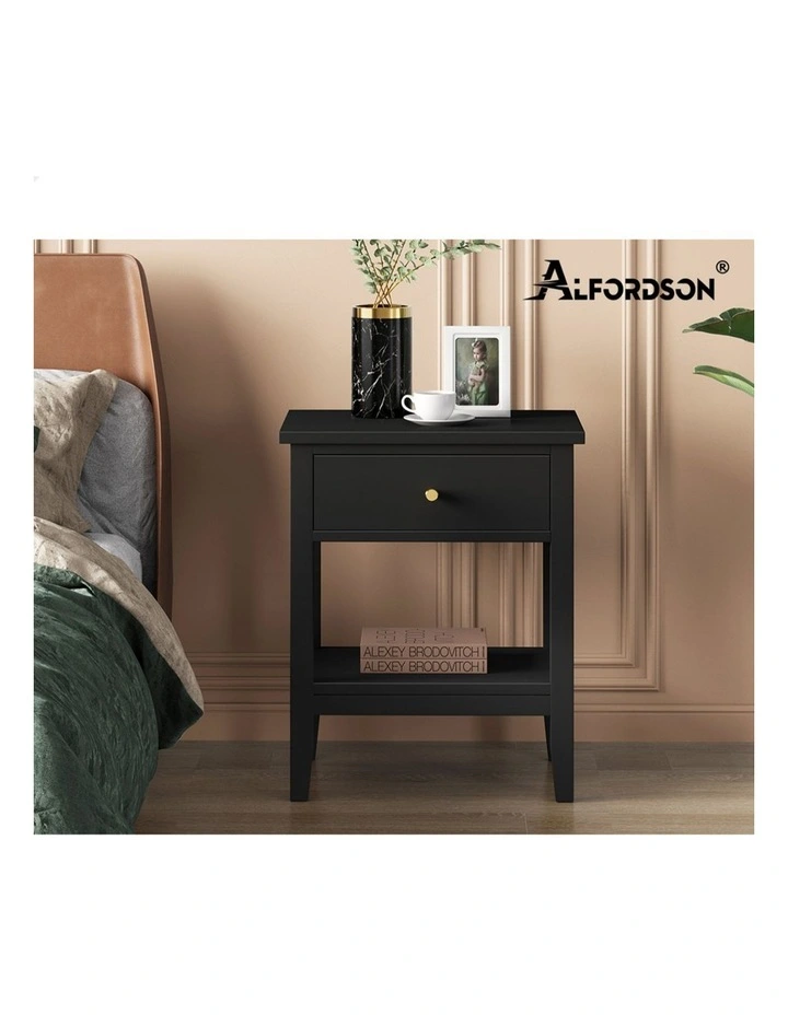 Bedside Table in Black image 7