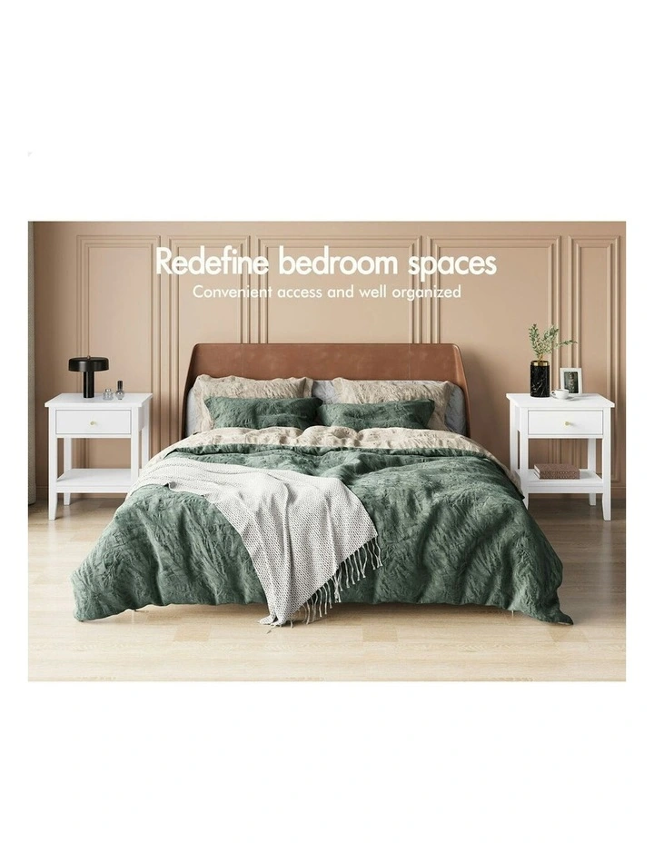 Bedside Table in White image 2