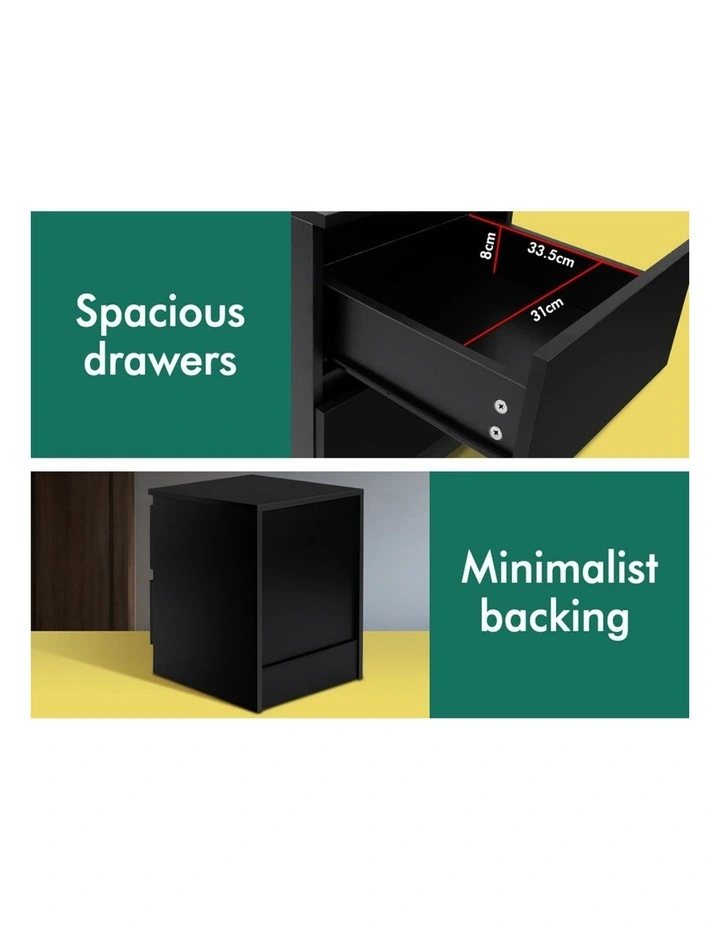 Bedside Storage Table in Black image 6