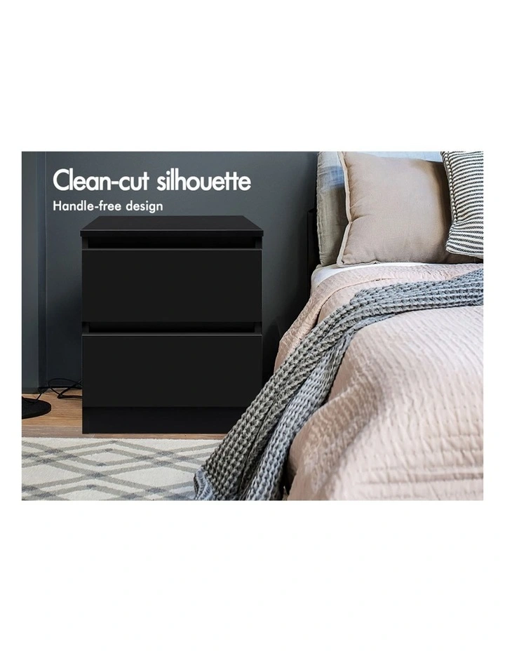 Bedside Drawer Table Set Of 2 in Black image 5