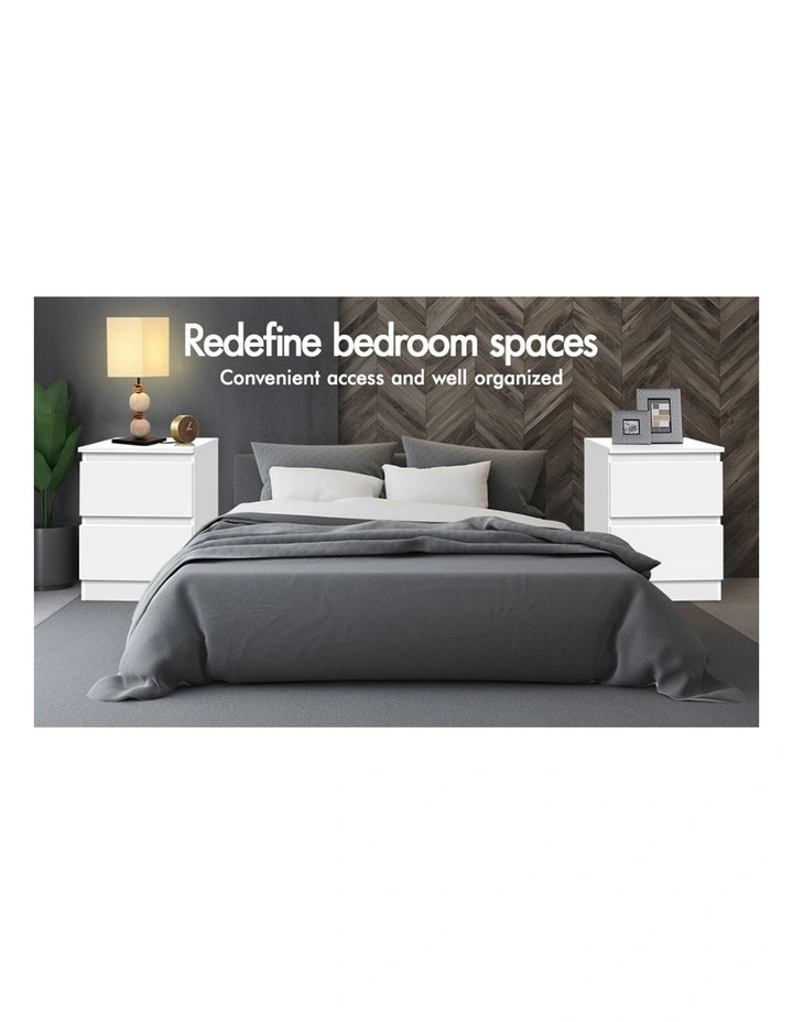 Bedside Storage Table in White image 4