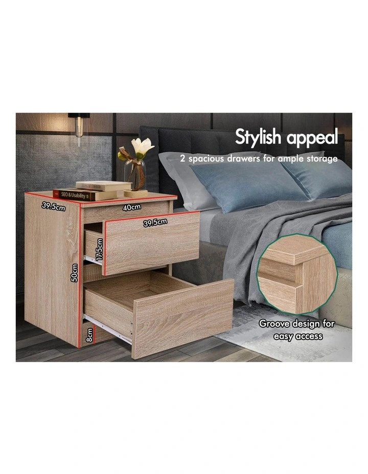 Bedside Storage Table in Wood image 5