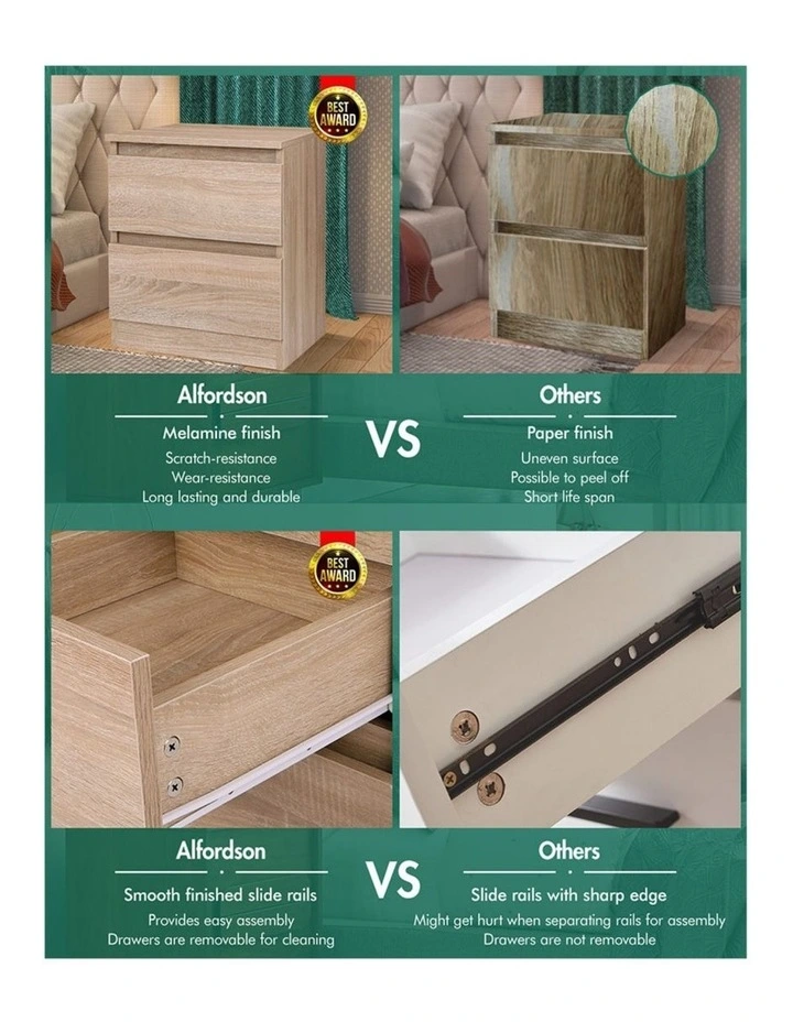 Bedside Storage Table in Wood image 7