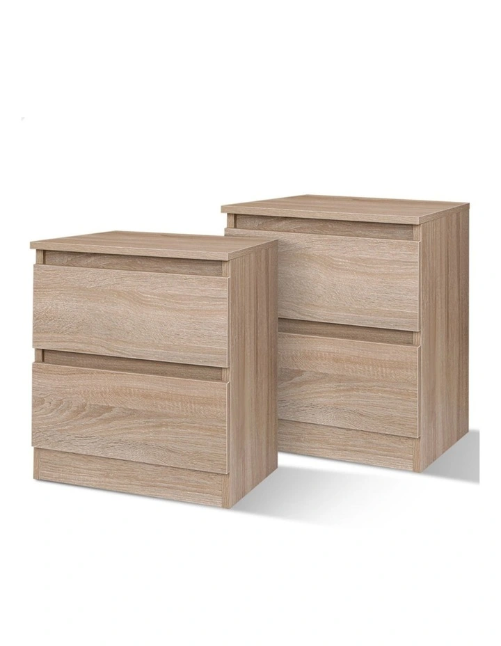 Bedside Drawers Table Set Of 2 in Wood image 1