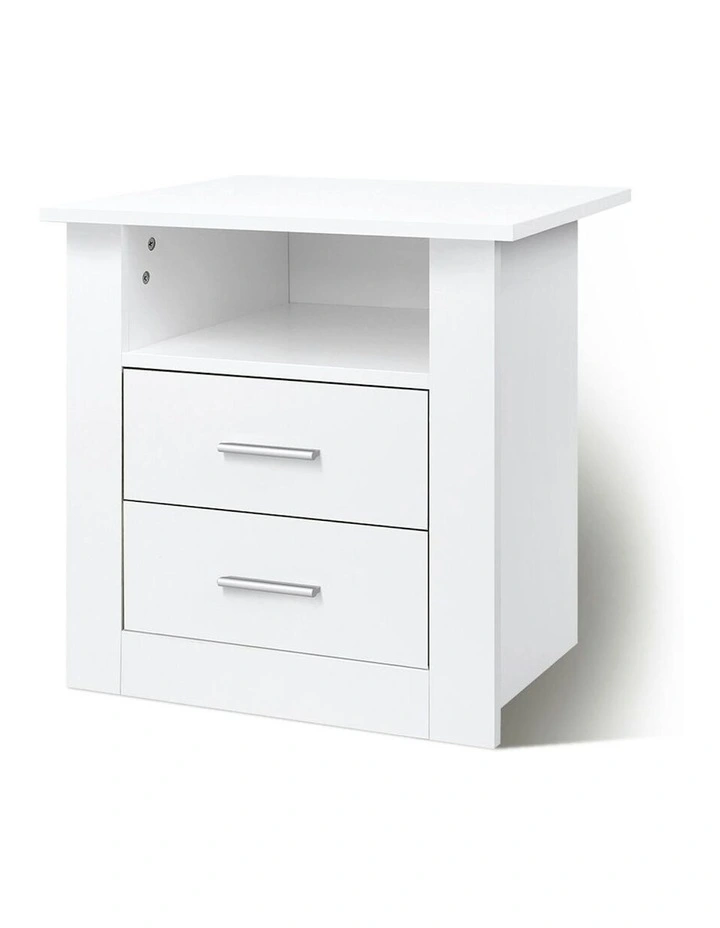 Minimalist Bedside Table in White image 1
