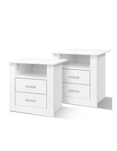 Classic Bedside Table in White