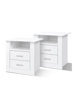 Classic Bedside Table in White