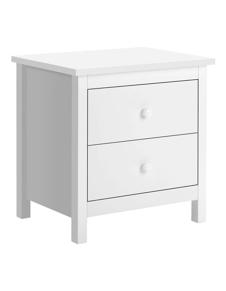Hamptons Bedside Table in White image 1