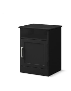 Bedside Table Storage Cabinet in Black