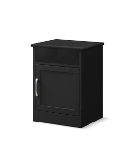 Bedside Table Storage Cabinet in Black