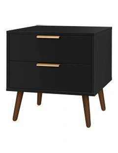 Scandinavian Bedside Table in Black