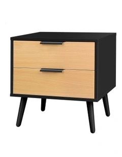 Scandinavian Bedside Table in Black