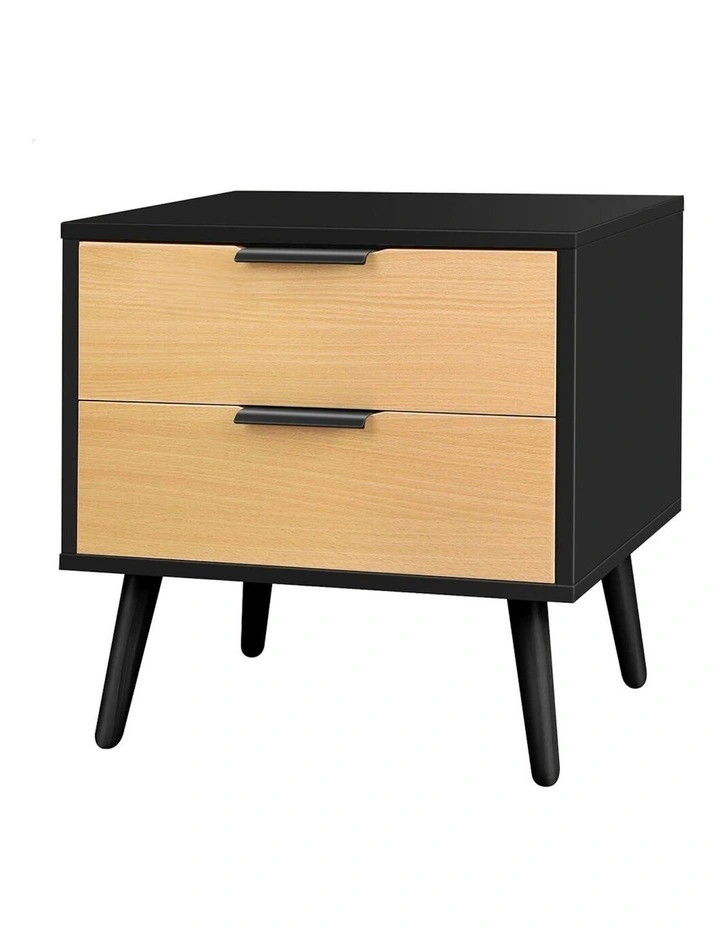 Scandinavian Bedside Table in Black image 1