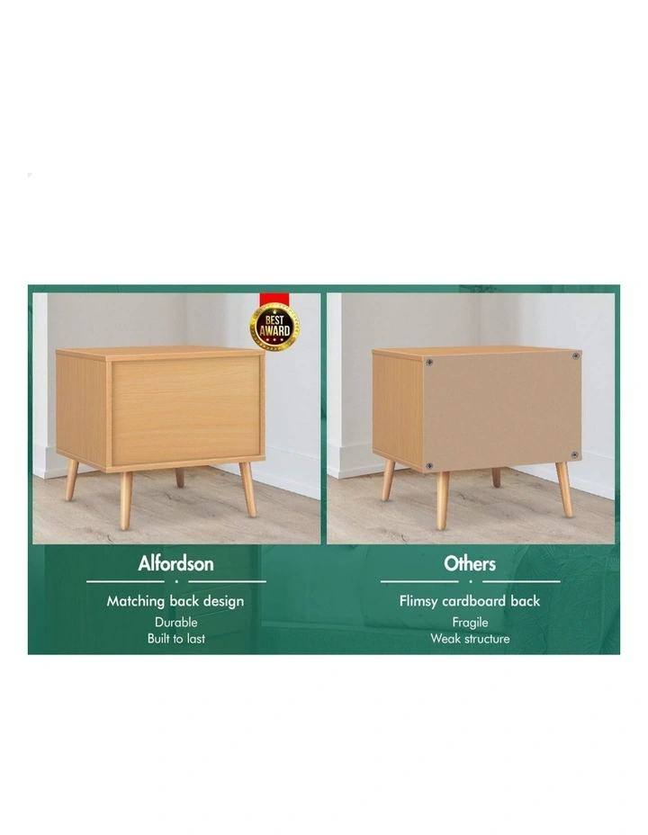 Scandinavian Alfordson Bedside Table in White image 5