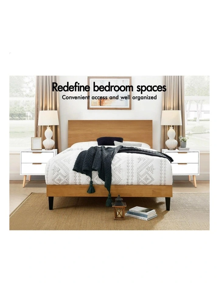 Scandinavian Bedside Table in White image 3