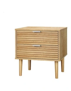 Slatted Drawer Bedside Table in Oak
