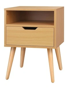 Scandinavian Bedside Table in Wood