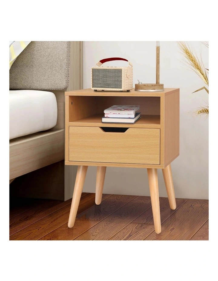Scandinavian Bedside Table in Wood image 2