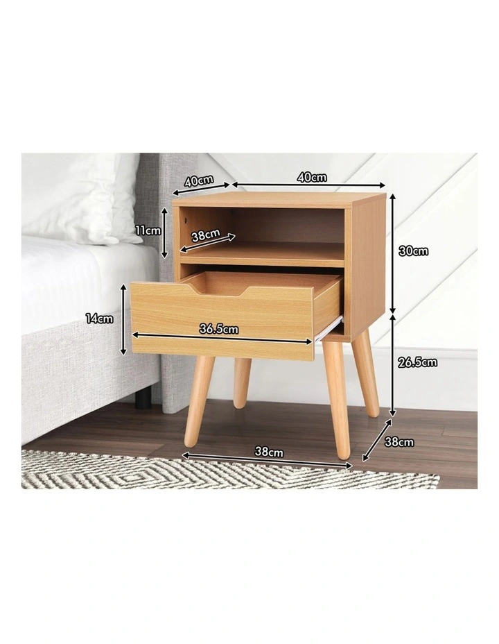 Scandinavian Bedside Table in Wood image 7