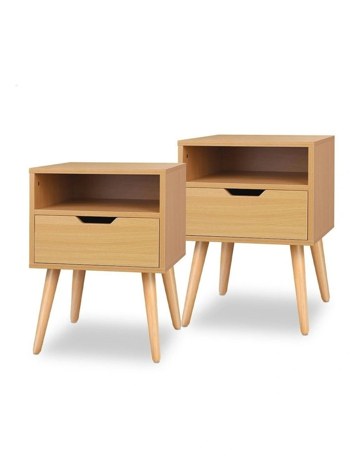 Scandinavian Bedside Table in Oak image 1