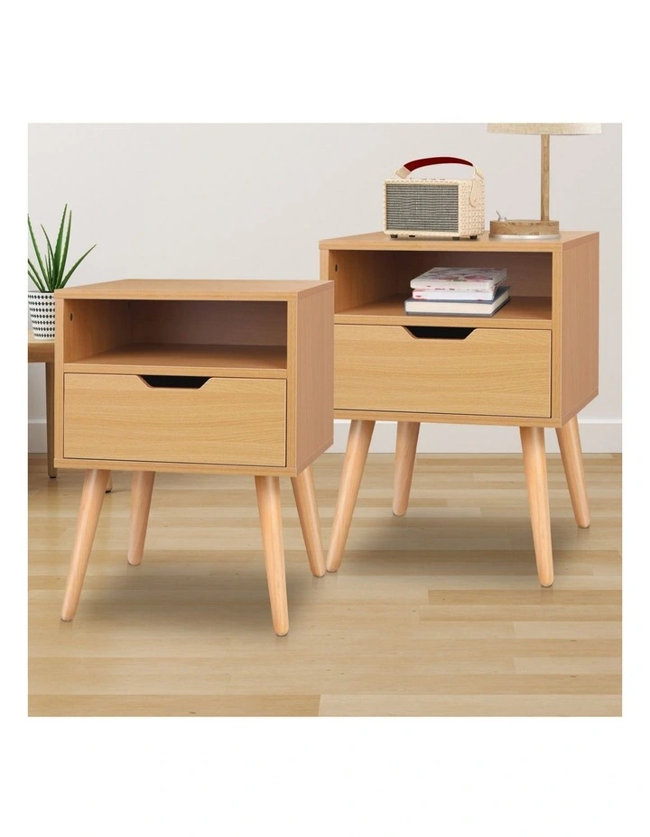 Scandinavian Bedside Table in Oak image 2