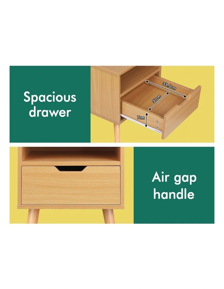 Scandinavian Bedside Table in Oak image 6