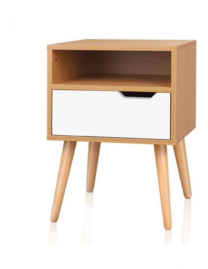 Scandinavian Bedside Table in Oak image 1