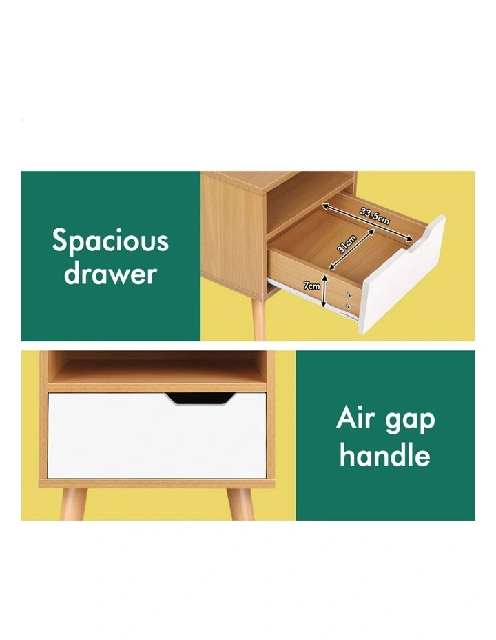 Scandinavian Bedside Table in Oak image 6