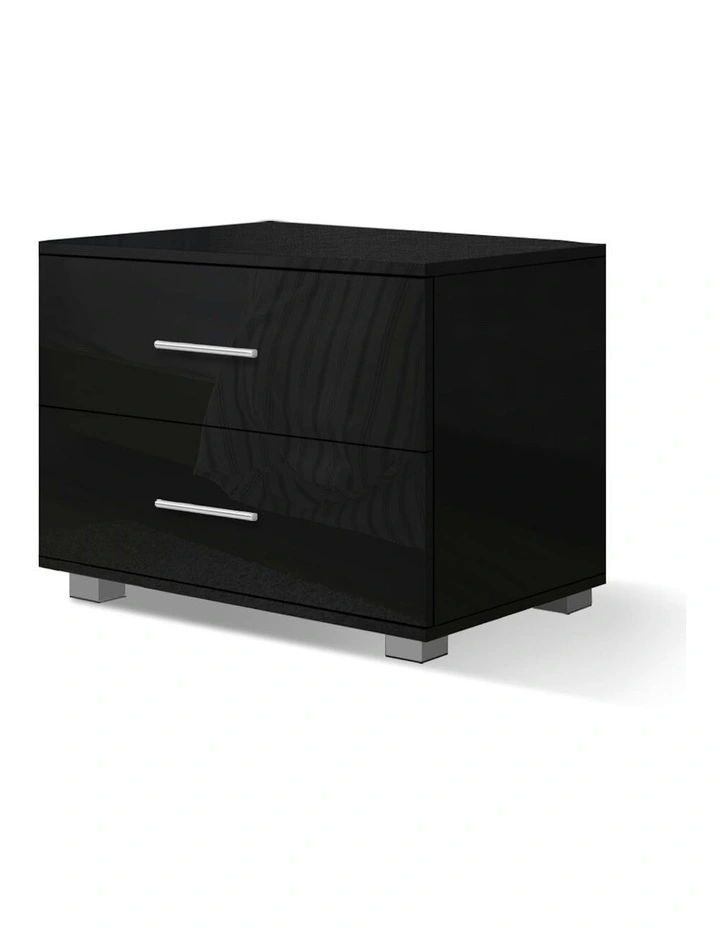 Bedside Table in Gloss Black image 1