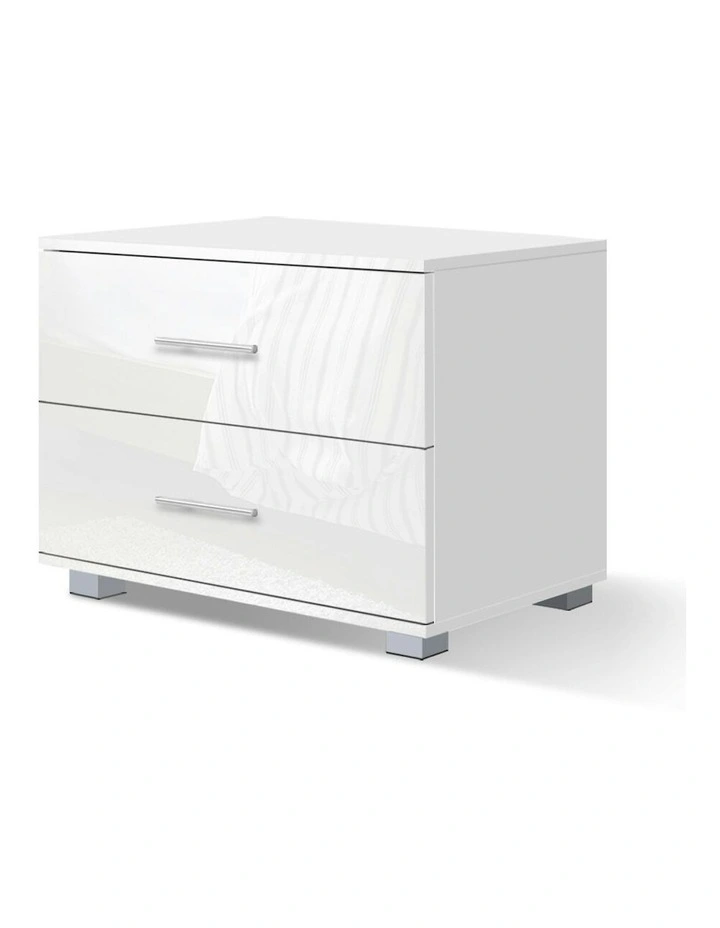 Bedside Table in Gloss White image 1