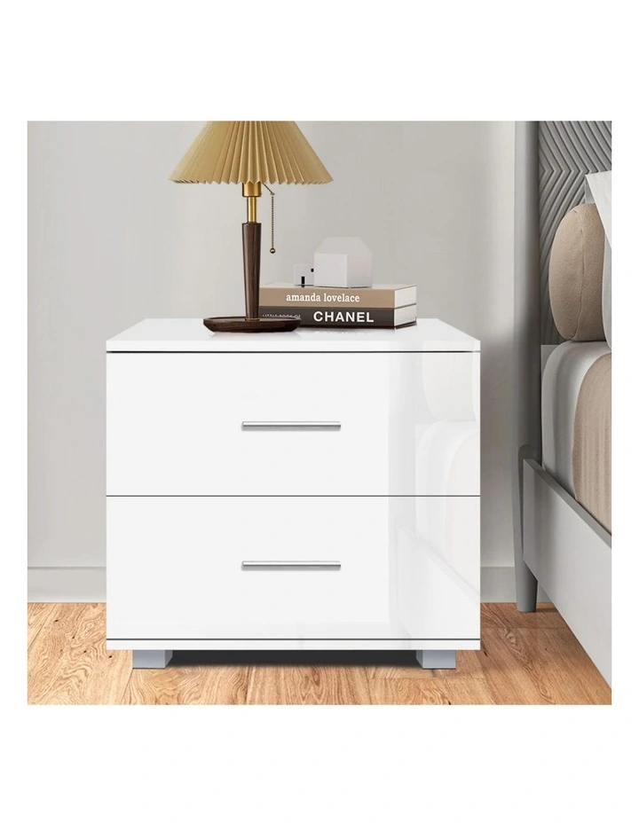 Bedside Table in Gloss White image 2