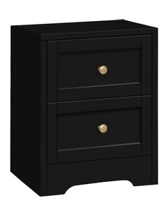 Hamptons Bedside Table in Black